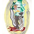 Roy Lichtenstein — Зеленое лицо, нарисованное мазками кисти, изображение 1
