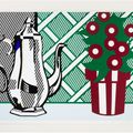 Roy Lichtenstein — Натюрморт с кувшином и цветами, из серии "Шесть натюрмортов", изображение 3