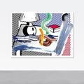 Roy Lichtenstein — Натюрморт с лампой, выполненный кистью, изображение 1