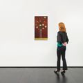 Sanyu — Vase de lys sur fond marron (Ваза с лилиями на красном фоне), изображение 2