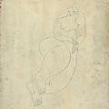 Sanyu — Котенок карабкается на стул; Обнаженный (двусторонний), изображение 2