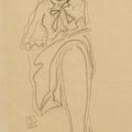 Sanyu — Femme assise au chapeau (Сидящая женщина в шляпе), изображение 1