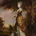 Sir Joshua Reynolds — Портрет Мэри Амелии "Эмили Мэри", маркизы Солсбери, урожденной Хилл (1750-1835), в полный рост, со спаниелем, дергающим ее за платье, на фоне пейзажа, изображение 2