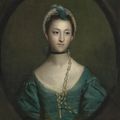 Sir Joshua Reynolds — Портрет леди Луизы Августы Гревилл (1743-1779), в полный рост, в искусственном овале, изображение 2