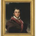 Sir Thomas Lawrence — Портрет Ричарда Мида, 3-го графа Клануильяма (1795-1879), в полный рост, в черном плаще с красным воротником, изображение 2