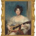 Sir Thomas Lawrence — Портрет Элизабет Блейк, леди Уоллскорт (1805-1877), в три четверти, играющей на гитаре, изображение 2