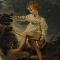 Sir Thomas Lawrence — Портрет Уильяма Локка (1804-1832), в детстве, в полный рост, с собакой, изображение 1