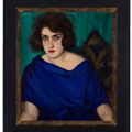 Tamara de Lempicka — Портрет молодой женщины в голубом халате, изображение 2