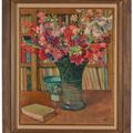 Theo van Rysselberghe — Розы на заколках ( спереди ); Меланж цветов для библиотеки и большого букета ( сзади ), изображение 5