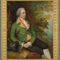 Thomas Gainsborough — Портрет Томаса Брука (? 1755-1820), в три четверти длины, в зеленом сюртуке, отдыхающего у дерева на фоне лесистого пейзажа; и портрет сэра Ричарда Брука, 5-го поколения (1753-1795), в три четверти длины, в желтом полосатом жилете и синем сюртуке, в лесистый пейзаж, изображение 5