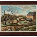 Thomas Hart Benton — Весенняя вспашка, изображение 2