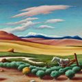 Thomas Hart Benton — Белая лошадь, изображение 1