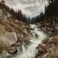 Thomas Hill — Пик сэра Дональда в горах Селкирк, Канадский Тихий океан, изображение 1