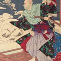 Tsukioka Yoshitoshi — Тайра секоку Киемори нюдо йокаи (Тайра но Киемори и черепа в снегу), изображение 3