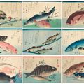 Utagawa Hiroshige — Полный набор из безымянной серии крупных рыб (Уозукуси), изображение 1
