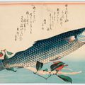 Utagawa Hiroshige — Полный набор из безымянной серии крупных рыб (Уозукуси), изображение 19