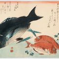 Utagawa Hiroshige — Полный набор из безымянной серии крупных рыб (Уозукуси), изображение 22
