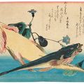Utagawa Hiroshige — Полный набор из безымянной серии крупных рыб (Уозукуси), изображение 8