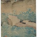 Utagawa Kuniyoshi — Сануки но ин кэндзоку о шите Таметомо о сукуу дзу (Изображение отставного императора Сануки, посылающего союзников [тэнгу] спасать Таметомо), изображение 3