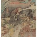 Utagawa Kuniyoshi — Дух жабы, обучающий магиту Есикадо и его сестру Такияшу, изображение 4
