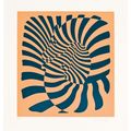 Victor Vasarely — Пара зебр (серебристый, оранжевый, синий), изображение 2