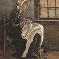 Vincent van Gogh — Найенде вроу (Женщина, занимающаяся шитьем), изображение 1