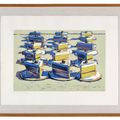 Wayne Thiebaud — Бостонские кремы" из семи натюрмортов и серебряного пейзажа, изображение 2