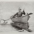 Winslow Homer — Ловля рыбы нахлыстом на озере Саранак, изображение 1