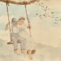 Winslow Homer — Мальчик и девочка на качелях, изображение 1