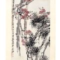Wu Changshuo — Цветут сосны и сливы, изображение 2