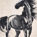 Xu Beihong — Стоящая лошадь, изображение 1