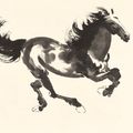Xu Beihong — Бегущая лошадь, изображение 1