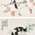 Xu Beihong — Сорока осенью / Кошка, изображение 1
