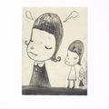 Yoshitomo Nara — Братья с насморком; Ю.Н. (автопортрет); Зеленые глаза; Ночной бродяга; На букву "Ф"; Дождливый день; Веди себя хорошо; Смирительная рубашка; Споки-офф; Туманный день; На вершине мира; и стань мыслителем, изображение 7