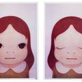 Yoshitomo Nara — Космические девушки: Глаза открыты / глаза закрыты (две работы), изображение 1