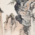 Zhang Daqian — Ученые, рассматривающие горы, изображение 1