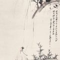 Zhang Daqian — Ученый под ивами, изображение 1