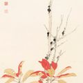 Zhang Daqian — Птица и красные листья, изображение 1
