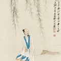 Zhang Daqian — Ученый под ивой, изображение 1