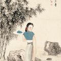 Zhang Daqian — Дама с веером в руках, изображение 1