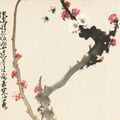 Zhao Shao'ang — Чернослив и пчелы/цикада, изображение 2