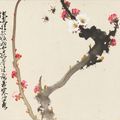 Zhao Shao'ang — Чернослив и пчелы/цикада, изображение 3