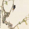 Zhao Shao'ang — Чернослив и пчелы/цикада, изображение 4