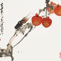 Zhao Shao'ang — Личи и цикада / воробей на дереве, изображение 2