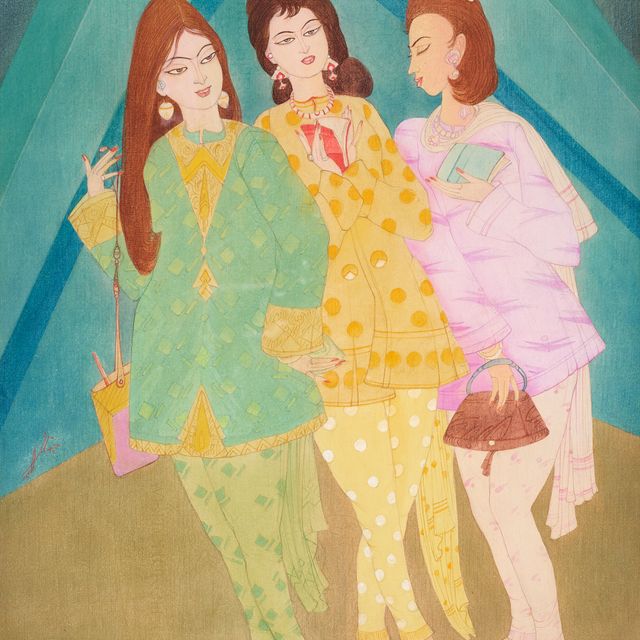 Abdur Rahman Chughtai — Без названия (серия "Современные девушки")