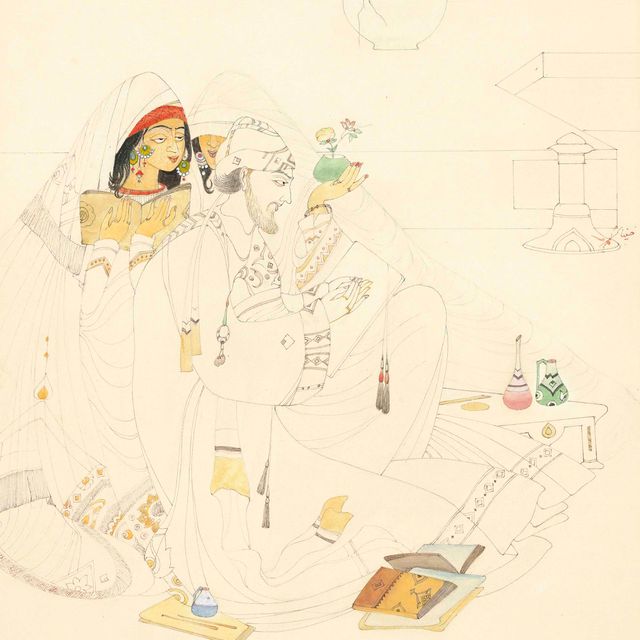 Abdur Rahman Chughtai — Без названия (Видение поэта)