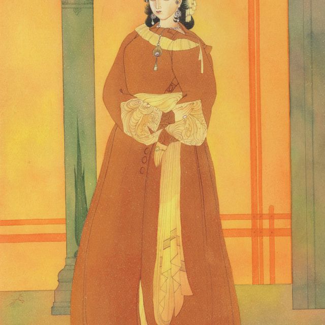 Abdur Rahman Chughtai — Без названия (Стоящая дама)