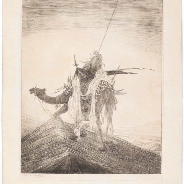 Abdur Rahman Chughtai — Без названия (Человек на верблюде)