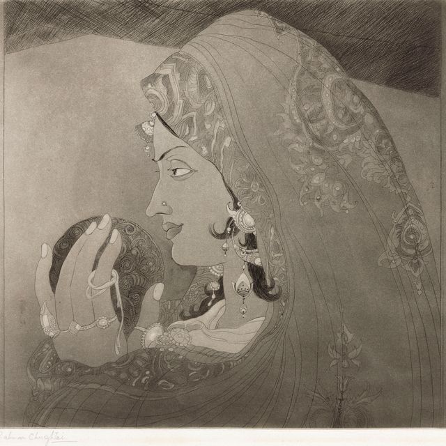 Abdur Rahman Chughtai — Без названия (Женщина в профиль)