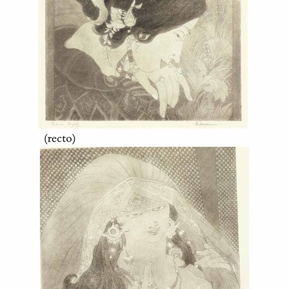 Abdur Rahman Chughtai — Аромат (прямая сторона); Без названия (Принцесса) (оборотная сторона)